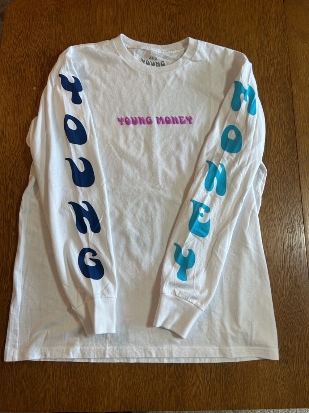 Young Money White Long-Sleeve Graphic Tee